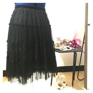 Black lace & mesh Antonio Melani skirt